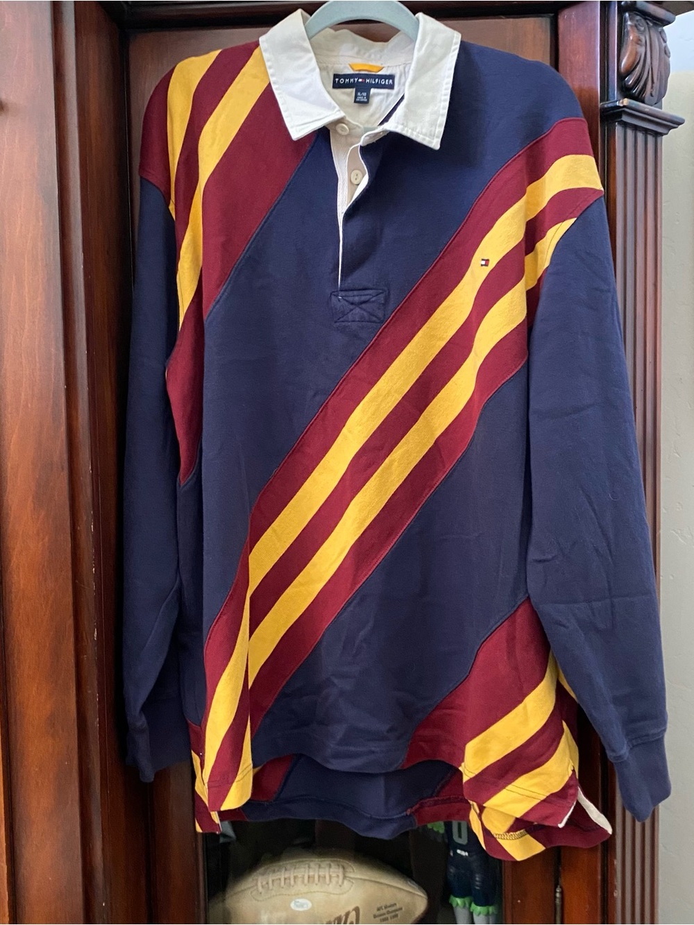 Vintage Y2K 90s Tommy Hilfiger Rugby Shirt Men’s XL Long Sleeve Polo Streetwear
